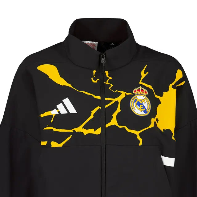 Real Madrid Kids Adidas x Marvel Anthem Jacket 25/26 Black