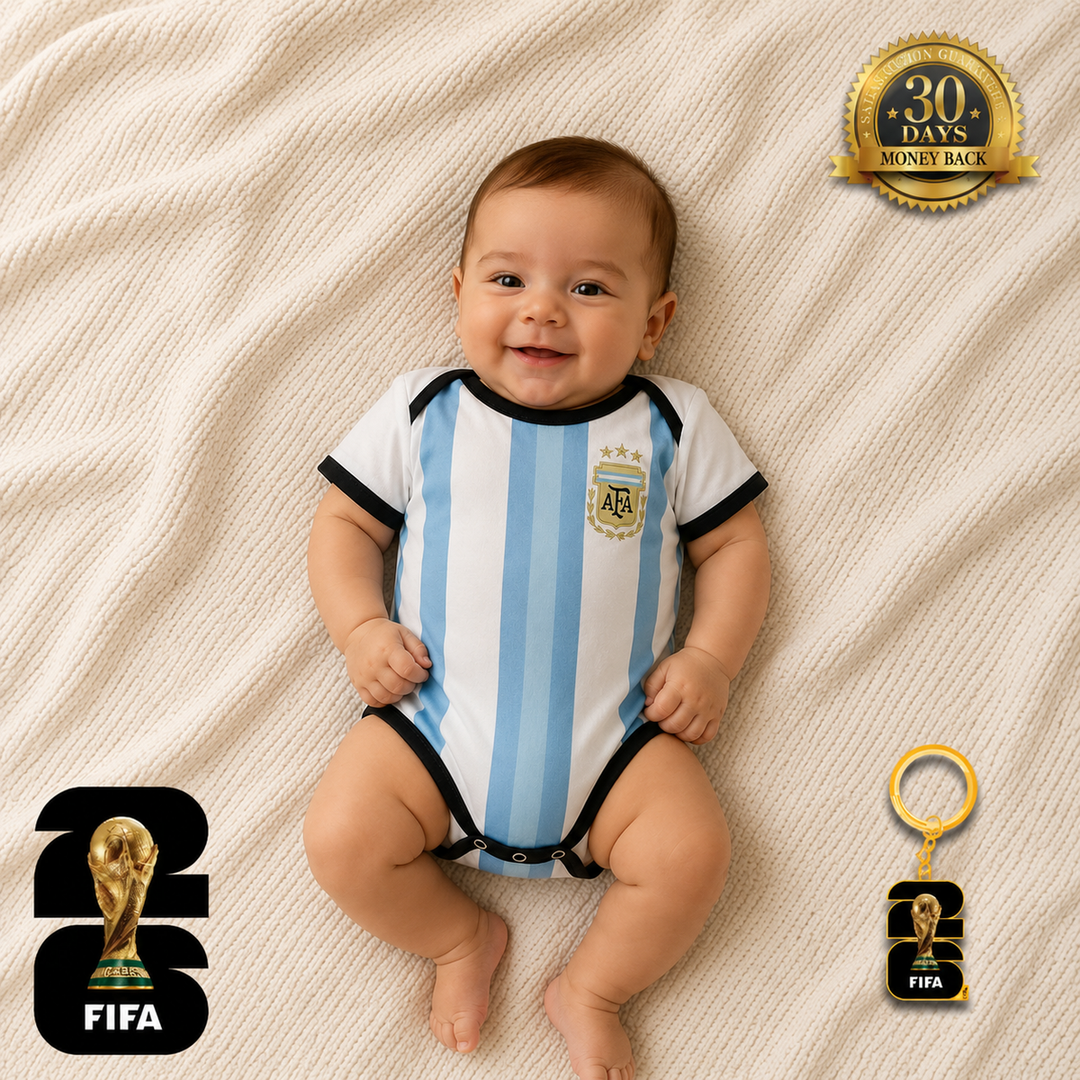 Argentina Baby World Cup 2026 Home Jersey