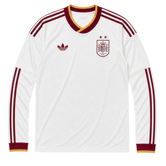 2 STARS Spain Long Sleeve Away Jersey 2026 — World Cup 2026 Champions