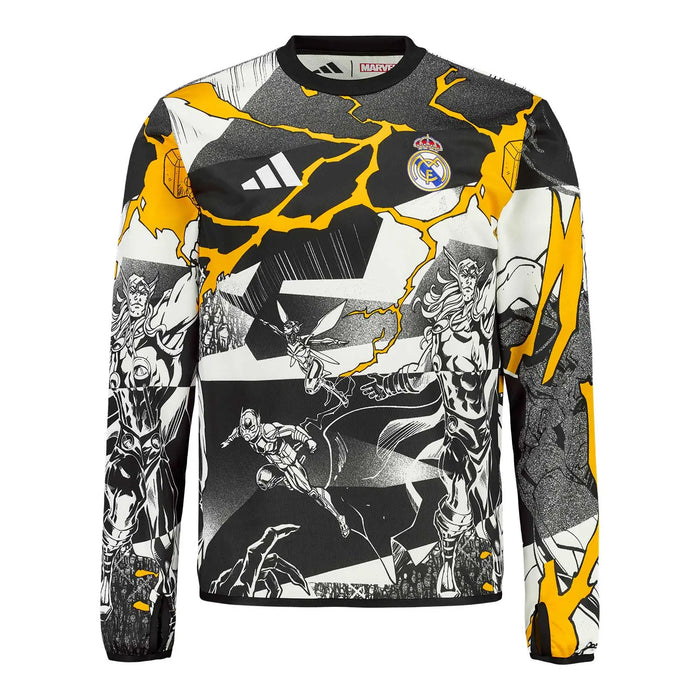 Real Madrid Adidas x Marvel Warm Up Sweatshirt 25/26