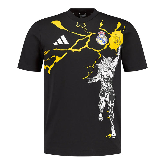 Real Madrid Adidas x Marvel T-Shirt 25/26 Black