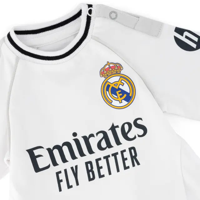 Real Madrid Baby Home Body Short Sleeve White 25/26