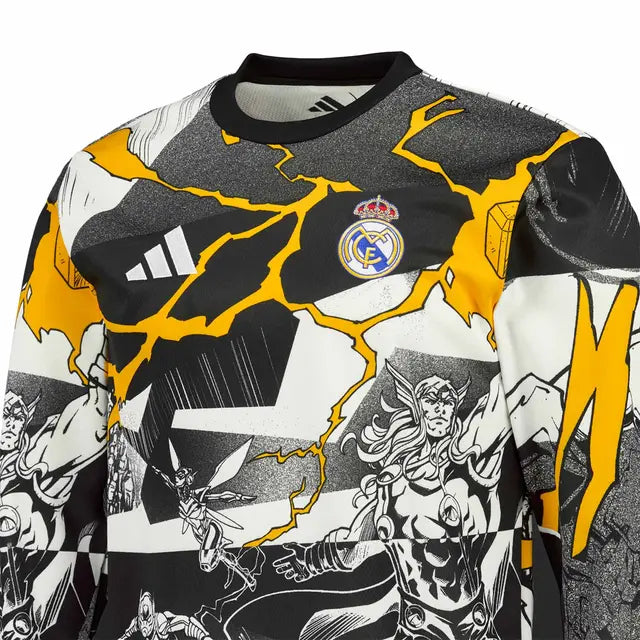 Real Madrid Adidas x Marvel Warm Up Sweatshirt 25/26